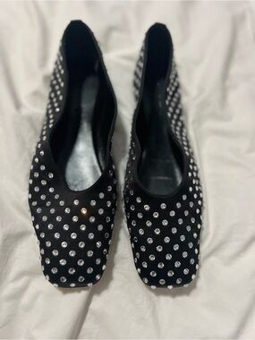 Magda Butrym Crystal Embellished Ballerina Shoes